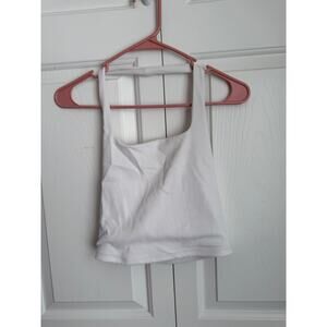 Abercrombie & Fitch white ribbed halter top size S